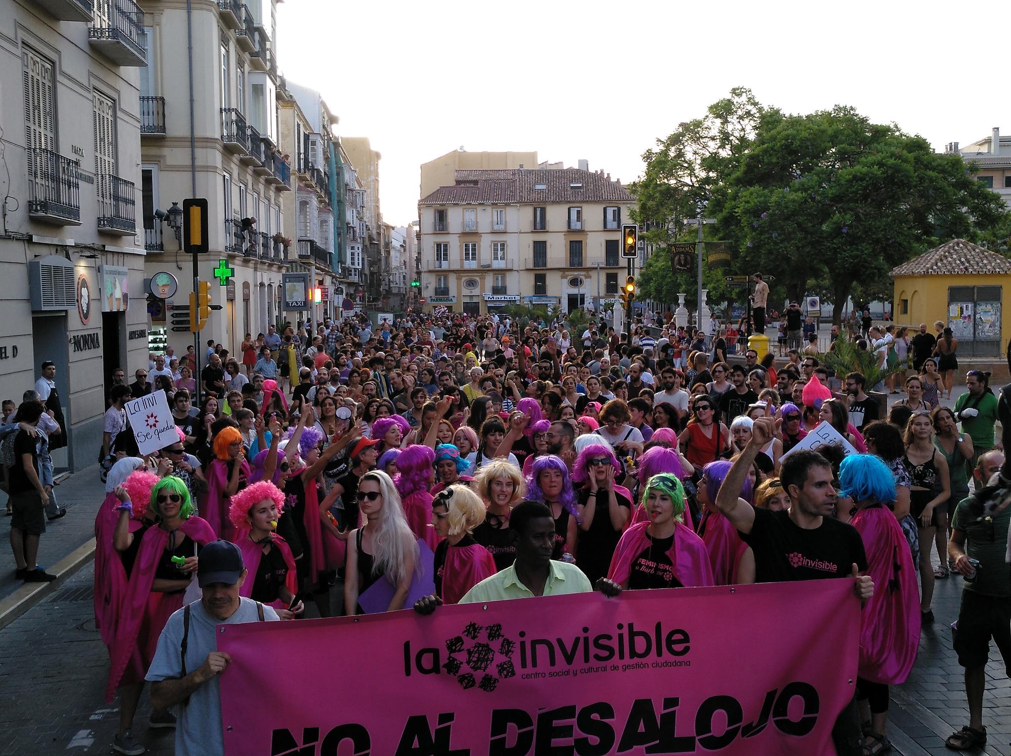 Manifestación en defensa de La Casa Invisible. 19 de julio de 2018